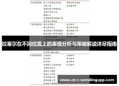 拉塞尔在不同位置上的表现分析与策略解读详尽指南